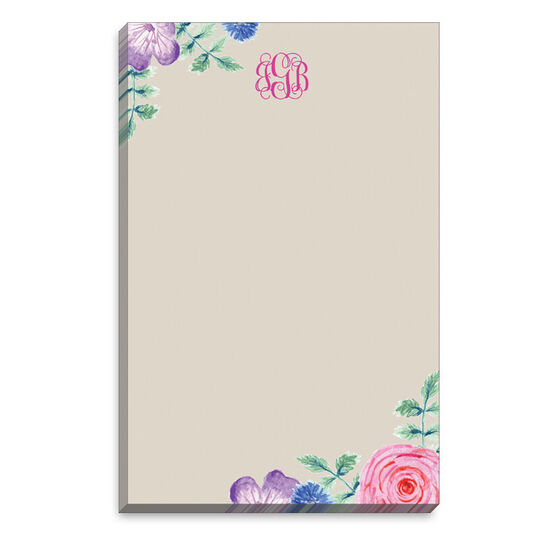 Floral Monogram Notepad